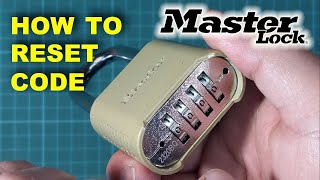 HOW TO CHANGE MASTER LOCK COMBINATION CODE [upl. by Eelanaj]