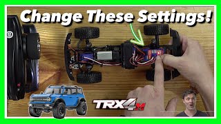 Change these TRX4M settings crawler performance Holmes Hobbies TRX4 M Part 4 [upl. by Adriano]