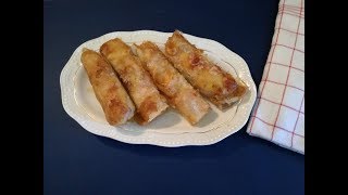 Cooking With FeySpring Rolls Feys με Κοτόπουλο Μπέικον και τυρί Γκούντα [upl. by Amathiste957]