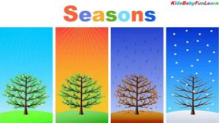 Children vocabulary Four Seasons  4 seasons in a year  English educational video for kids [upl. by Bluh]