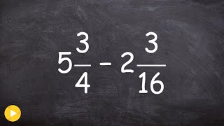 How to subtract mixed numbers by converting them to improper fractions [upl. by Kenaz852]