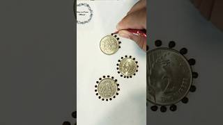 simple mehnadi designCoin trick mehnadi designlearnhennaonline art hennatattoomehndibasic [upl. by Eidua299]