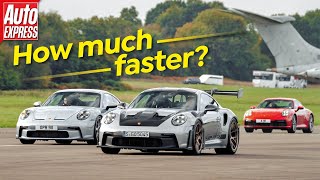 Porsche 911 Turbo S vs Porsche 911 GT3 RS [upl. by Yeltsew]