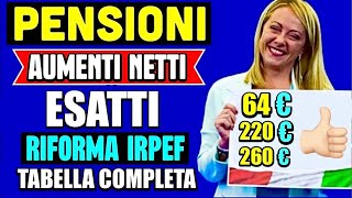 PENSIONI AUMENTI NUOVI IMPORTI ESATTI APRILE 2024 RIFORMA IRPEF 📊 TABELLA CON TUTTE LE CIFRE❗️ [upl. by Drofwarc]