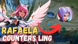 RAFAELA PERFECT KILL TRADES TO COUNTER LING🔥  RAFAELA GAMEPLAY 2024  MOBILE LEGENDS [upl. by Ycaj]