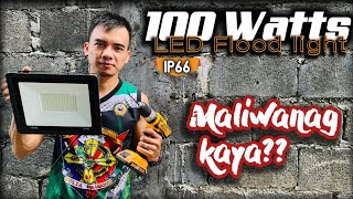 LED flood light 100w  How to INSTALL [upl. by Ycnahc]