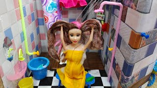 Barbie Girl Morning Routine Barbie doll Bath TimeBarbie show tamil [upl. by Hermy]