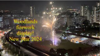 Woodlands fireworks Display Happy new year singapore woodlands [upl. by Aivil518]