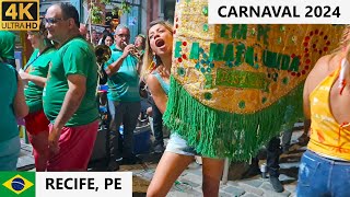 🇧🇷 07022024 Carnival in Brazil started today Recife  PE Brazil 4K recife brazil carnaval [upl. by Aisad]