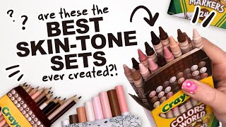 DID CRAYOLA JUST MAKE THE BEST SKIN TONE SET  Markers Pencils and Crayons [upl. by Joseph]