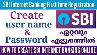 SBI Online Net Banking Registration  SBI Internet Banking Registration  Create Username amp Password [upl. by Winna]