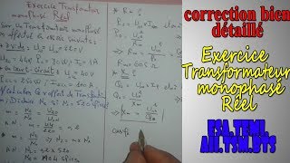 Exercice Transformateur monophasé Réel avec correction bien détaillé DARIJA [upl. by Eentrok]