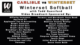 Varsity SoftballCarlisle vs Winterset [upl. by Lamag]