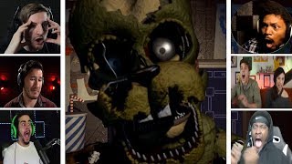 Lets Players Reaction To The Salvage Springtrap Jumpscares  FNAF6 [upl. by Swaine]