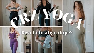 BEST LULU ALIGN DUPE  CRZ Yoga x Butterluxe  Try On and Review fitness haul [upl. by Kcirej]