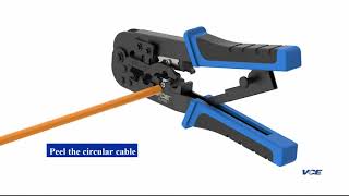 Ratchet Modular Crimping Tool  RJ45 Crimpler [upl. by Codee]