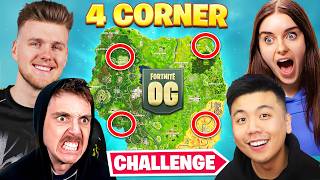 The OG FORTNITE 4 CORNER Challenge [upl. by Etteneg]