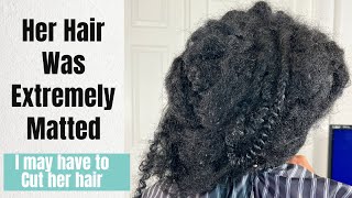 How to Untangle EXTREMELY matted Natural Hair [upl. by Asilam]