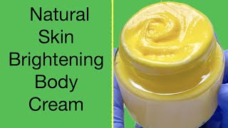 Natural Skin Brightening Body Cream With Coconut Oil Aloe Vera Gel And Buriti Aguaje Oil [upl. by Aihsenod734]