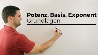 Potenz Potenzen Basis Exponent Grundlagen  Mathe by Daniel Jung [upl. by Atiuqaj651]