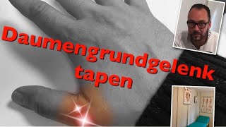 Daumengrundgelenk tapen schmerzen Daumen taping Daumen Kinesio Tape Tapen [upl. by Nyhagen329]