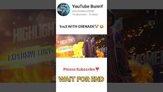 1vs3 With Grenade 🤡😂💀 viral bgmi pubgmobile gaming trendingshorts trendingaudio shortsfeed [upl. by Rooke]