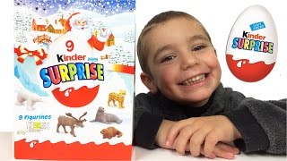 KINDER  Ouverture de 9 Oeufs Kinder Surprise animaux  Unboxing 9 Kinder Surprise Eggs [upl. by Dopp693]