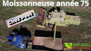 MOISSONNEUSE ANNEE 75 chez PEET à SaintSauves dAuvergne [upl. by Ahsyen629]