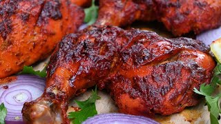 طبخ دجاج تندوري من أروع ما يكون في الفرن Making the most amazing Tandoori chicken in the oven [upl. by Siroved47]