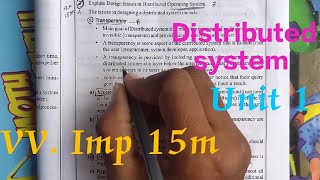 Degree 3rdyear 6th semester Distributed system Unit 1 design issues in distributed operating system [upl. by Eleanore]