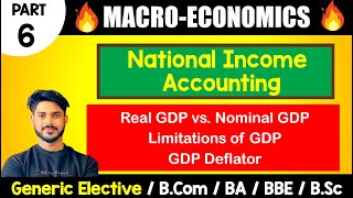 Real GDP vs Nominal GDP  Limitations of GDP Introductory Macroeconomics  GE BA Bcom H Bsc DU [upl. by Whitcomb]