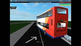 Stagecoach Bus Crash into the sign on Ashton County [upl. by Ahtnahc]