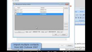 How to send a fax to multiple MS Outlook 2007 contacts [upl. by Nnairret]