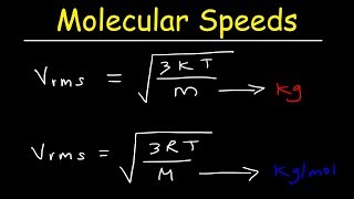 Molecular Speed of Gases Formula With Boltzmanns Constant [upl. by Gurtner666]