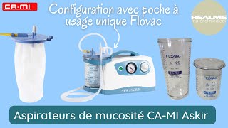 Configurer laspirateur de mucosités CAMI askir avec la poche à usage unique FLOVAC⚕️  realmefr [upl. by Yard638]