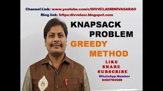 Knapsack Problem  Greedy Method  Fractional Knapsack Problem using Greedy Method  Example  DAA [upl. by Aisyla199]