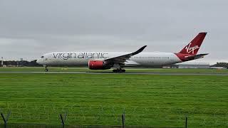 Virgin Atlantic A3501000 Takeoff  Manchester [upl. by Aroved]