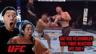 FIGHT OF THE YEAR  Justin Gaethje vs Michael Chandler FULL FIGHT REACTION  UFC 268 [upl. by Aym90]