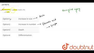 Senescence in plants leads into …of cells [upl. by Frissell282]