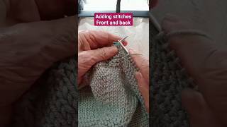 Adding Stitches Front and Back knitting [upl. by Pentheam]