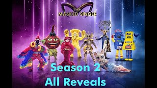 The Masked Singer Belgium  Season 2  All Reveals [upl. by Dnomzed]