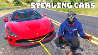 Stealing Cars Using A Rope In GTA 5 RP [upl. by Nilesoj]