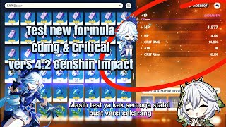 Test new formula Cdmg amp Critical vers 42 Genshin Impact [upl. by Ji]