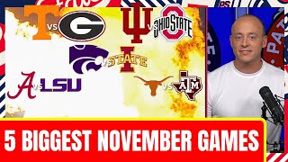 College Footballs 5 Biggest November Games  Josh Pate Cut [upl. by Sokul]