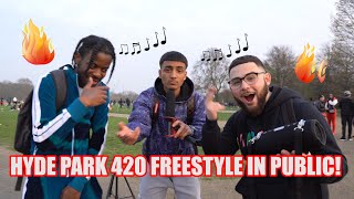 HYDE PARK 420 FREESTYLE IN PUBLIC [upl. by Nahtnhoj]