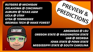 MICHIGAN OU CINCY AUBURN TEXAS AampM UCLA UTAH TENNESSEE GA TECH WAKE FOREST ARKY LSU UGA [upl. by Etnohs]