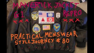 Practical Menswear Style Journey  Chapter 80  Maverick Jacket Leather G1 Repro Top Gun [upl. by Oniotna]