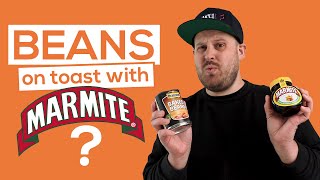 Trying Beans On Toast with MARMITE  British Recipe [upl. by Susanne]