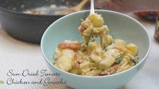 Sun Dried Tomato Chicken and Gnocchi Recipe  Fancy Done Fast [upl. by Peckham811]