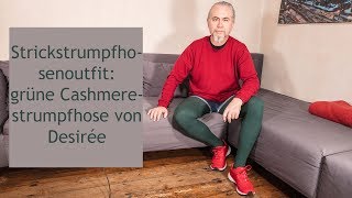 Strickstrumpfhosen Outfit grüne Desirée CashmereStrickstrumpfhose [upl. by Eelnodnarb]